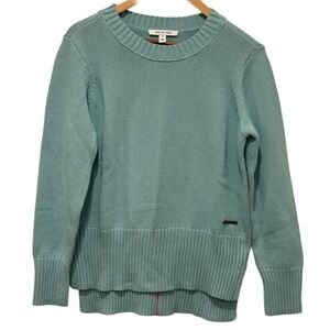 Peace Love World crew neck long-sleeve sweater, Cotton, Coastal, Beach, Size XS